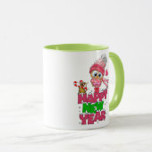 Taza de año nuevo con búho lindo y ardilla マグカップ (正面右)
