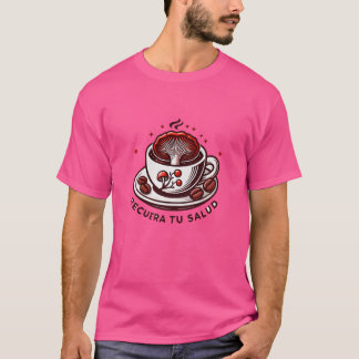 Taza de Caf con Ganoderma retro Tシャツ