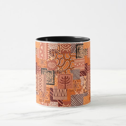 Taza de Cafe African Collage マグカップ (中央)