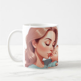 Taza de café blanca para madres コーヒーマグカップ