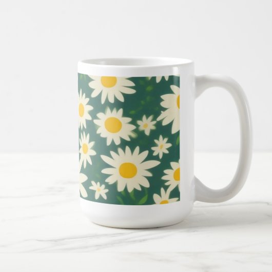 Taza de Café con Diseño de Margaritas コーヒーマグカップ (右)