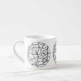 Taza de café con diseño minimalista de hojas エスプレッソカップ