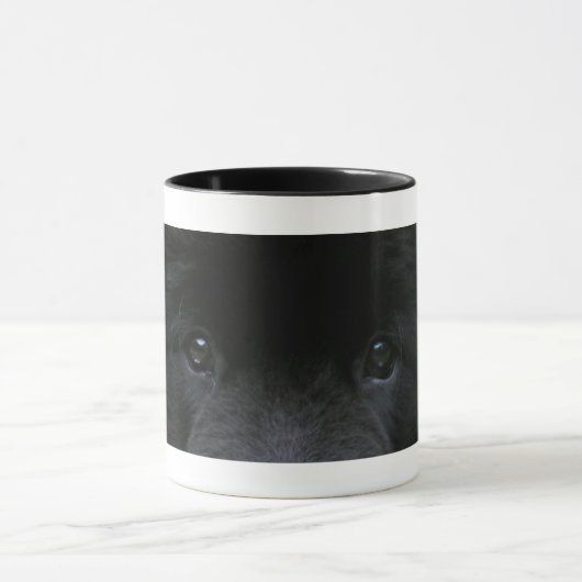 Taza de café con ojos de perro negro マグカップ (中央)
