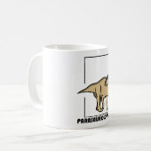Taza de café diseño dinosaurio Parasaurolophus コーヒーマグカップ (正面左)