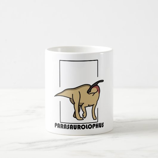 Taza de café diseño dinosaurio Parasaurolophus コーヒーマグカップ (中央)