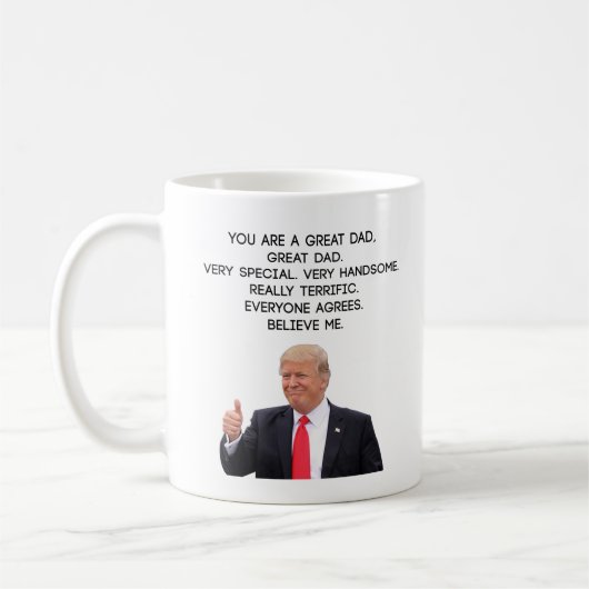 Taza de café feliz del día de padres de Donald コーヒーマグカップ (左)