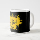 Taza de Cafe +Flow en negro ジャンボコーヒーマグカップ (正面右)