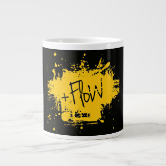 Taza de Cafe +Flow en negro ジャンボコーヒーマグカップ