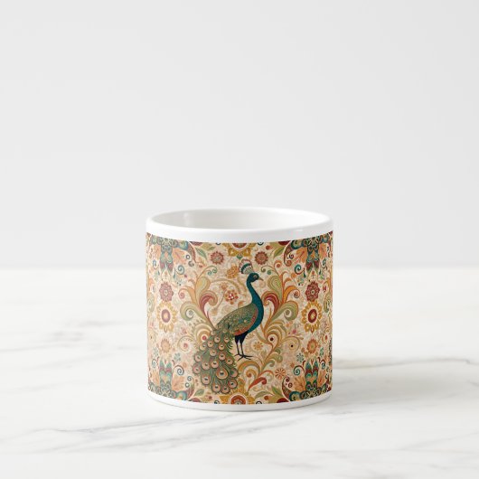 Taza De Café Gigante Peacock Art Morris Style エスプレッソカップ (正面)