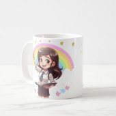 Taza de café kawaii para profesoras コーヒーマグカップ (正面左)
