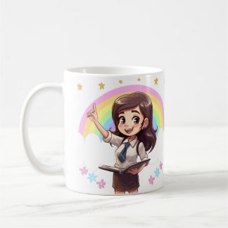 Taza de café kawaii para profesoras コーヒーマグカップ