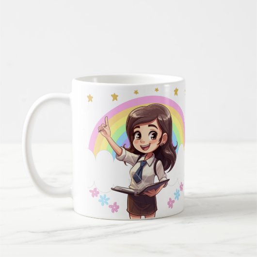 Taza de café kawaii para profesoras コーヒーマグカップ (左)