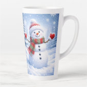 Taza de Café Latte con Diseño de Muñeco de Nieve カフェラテマグ (右)