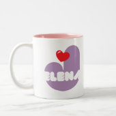 Taza de café Loves Jelena ツートーンマグカップ (左)