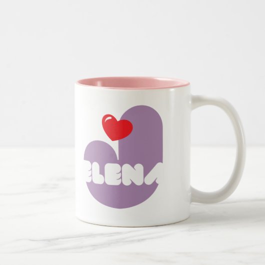 Taza de café Loves Jelena ツートーンマグカップ (右)