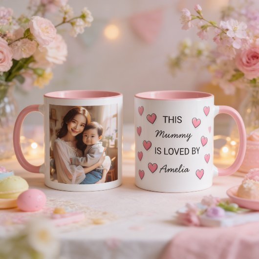 Taza de café Mother's Day personalizable. マグカップ