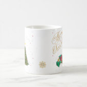 Taza de cafe navideña con Arbol y reaglos コーヒーマグカップ (中央)