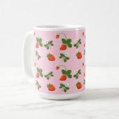 Taza De Café Strawberries コーヒーマグカップ (正面左)