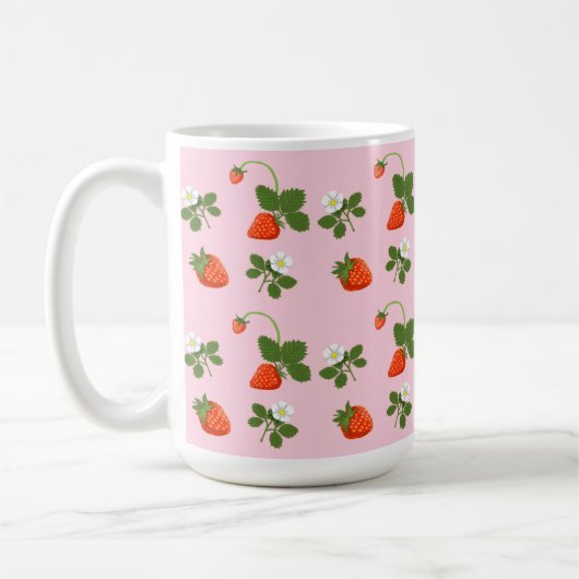 Taza De Café Strawberries コーヒーマグカップ (左)