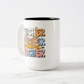 Taza de cafe Teacher  ツートーンマグカップ (正面左)