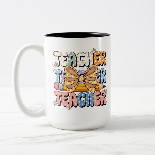 Taza de cafe Teacher  ツートーンマグカップ (左)