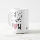 Taza De Café World's Best MOM Custon コーヒーマグカップ (正面左)