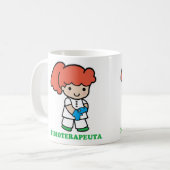 Taza de chica fisioterapeuta コーヒーマグカップ (正面左)