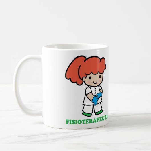 Taza de chica fisioterapeuta コーヒーマグカップ (左)