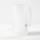 Taza De Cristal Esmerilado Beer fan Glass. Customi フロストグラスビールジョッキ (正面右)