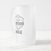 Taza De Cristal Esmerilado Beer fan Glass. Customi フロストグラスビールジョッキ (正面左)