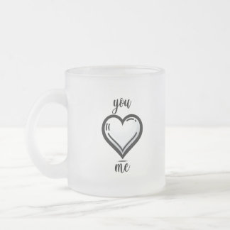 Taza De Cristal Esmerilado cup for lovers フロストグラスマグカップ