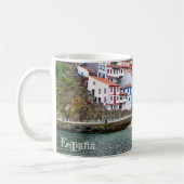 taza de Cudillero en Asturias, España コーヒーマグカップ (左)