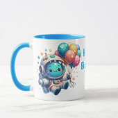 Taza de Cumpleaños Astronauta con Globos マグカップ (左)