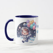 Taza de Cumpleaños Astronauta con Globos マグカップ (左)