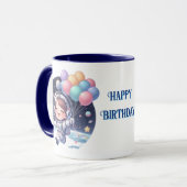 Taza de Cumpleaños Astronauta con Globos マグカップ (正面左)