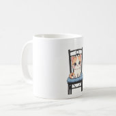 Taza de Gatito Kawaii Jefe con Ojitos Brillantes コーヒーマグカップ (正面左)