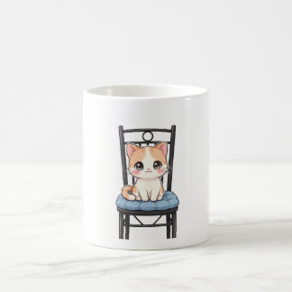 Taza de Gatito Kawaii Jefe con Ojitos Brillantes コーヒーマグカップ