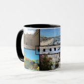 taza de la isla de Ibiza en Baleares マグカップ (正面左)