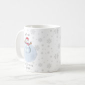 Taza de muñeco de nieve de Navidad personalizada コーヒーマグカップ (正面左)