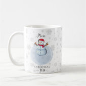 Taza de muñeco de nieve de Navidad personalizada コーヒーマグカップ (左)