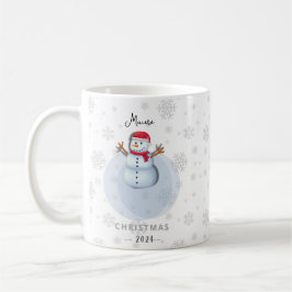 Taza de muñeco de nieve de Navidad personalizada コーヒーマグカップ