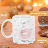 Taza de muñeco de nieve navideño personalizada ツートーンマグカップ