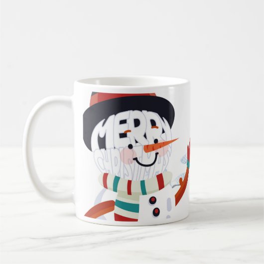 Taza de Muñeco de Nieve para Navidad コーヒーマグカップ (左)