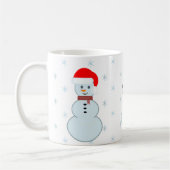 Taza de Navidad con tres hombres de nieve コーヒーマグカップ (左)
