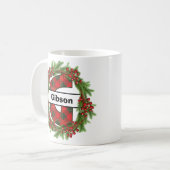 "Taza de navidad personalizada con letra G" コーヒーマグカップ (正面左)