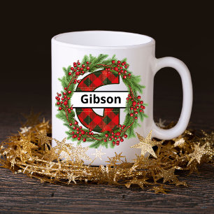 "Taza de navidad personalizada con letra G" コーヒーマグカップ