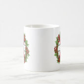 "Taza de navidad personalizada con letra X" Coff コーヒーマグカップ (中央)