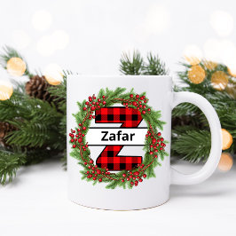 "Taza de navidad personalizada con letra Z" コーヒーマグカップ