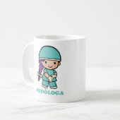 Taza de podóloga コーヒーマグカップ (正面左)