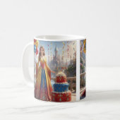 Taza de Princesa – Diseño de Cumpleaños con Pastel コーヒーマグカップ (正面左)